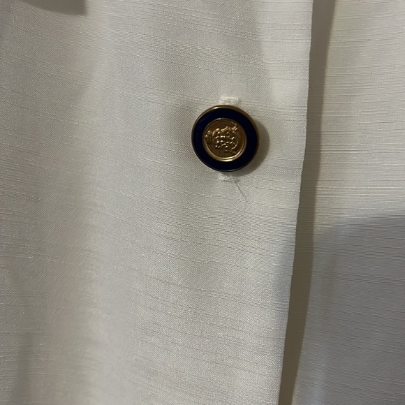 Vintage dress Schrader Sport Ivory/ Navy Blue lightweight size 12 - Picture 2 of 3